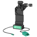 RAM Mounts GDS Uni-Conn planšetės doko stotelė + 2× USB-A, atleidimo svirtis, spyna dešinėje (RAM-GDS-DOCKLR-U1CD2U)