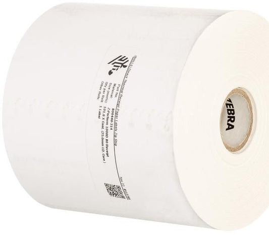 Standard thermal paper rolls, Zebra, Z-Perform 1000D 80 Receipt, Thermal Paper, 101.6 mm, 127 mm, 25.4 mm, White (800440-314)