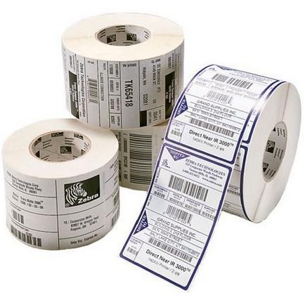 Labels, Zebra, Normal Paper, Z-Perform 1000T, W: 76.2 mm, H: 101.6 mm, D: 200 mm, C: 76 mm (3012176-T)