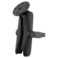 RAM Mounts Double Socket Arm with Round Ball Plate, C-Size, Medium (RAM-103U)