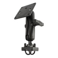 RAM Mounts Double U-Bolt Rail Mount with 75 × 75 mm VESA Plate for Rails 19–25 mm, C-Size (RAM-334-1U)