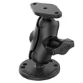 RAM Mounts Double Ball Drill-Down Mount with Diamond Plate, B-Size, Short Arm (RAM-B-138U-A)