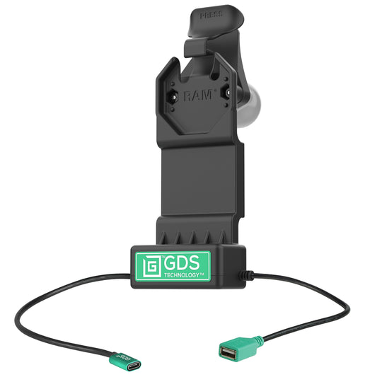 RAM Mounts GDS Uni-Conn tablet dock + USB-A with release lever – product photo