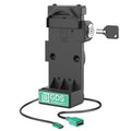 RAM Mounts GDS Uni-Conn spyruoklinė planšetės doko stotelė + USB-A, spyna (RAM-GDS-DOCKL-V12-U1CPDU)