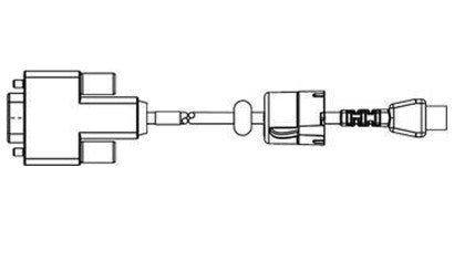 Zebra serial cable, DB9, strain relief, for ZQ600 series – P1031365-053