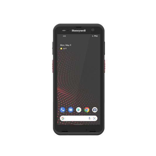 Honeywell CT70 6-inch all-touch Android mobile computer, black, standard range 2D imager, 5G + Wi-Fi, wireless-charging battery (CT70-X1N-057CW104G) – front view