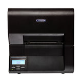 Citizen CL-E720DT industrial label printer, black Hi-Open metal case, LCD panel, tear-off, 203 dpi, direct thermal (1000852) – front view