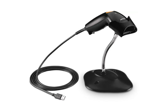 Zebra LS1203 Wired Barcode Scanner with stand and cable (LS1203-7AZU0100SR)