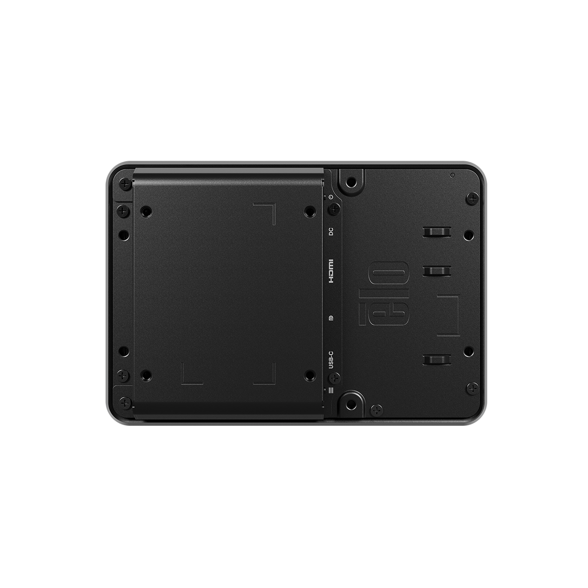 Elo 0764L 7" open-frame touch monitor – side/rear view