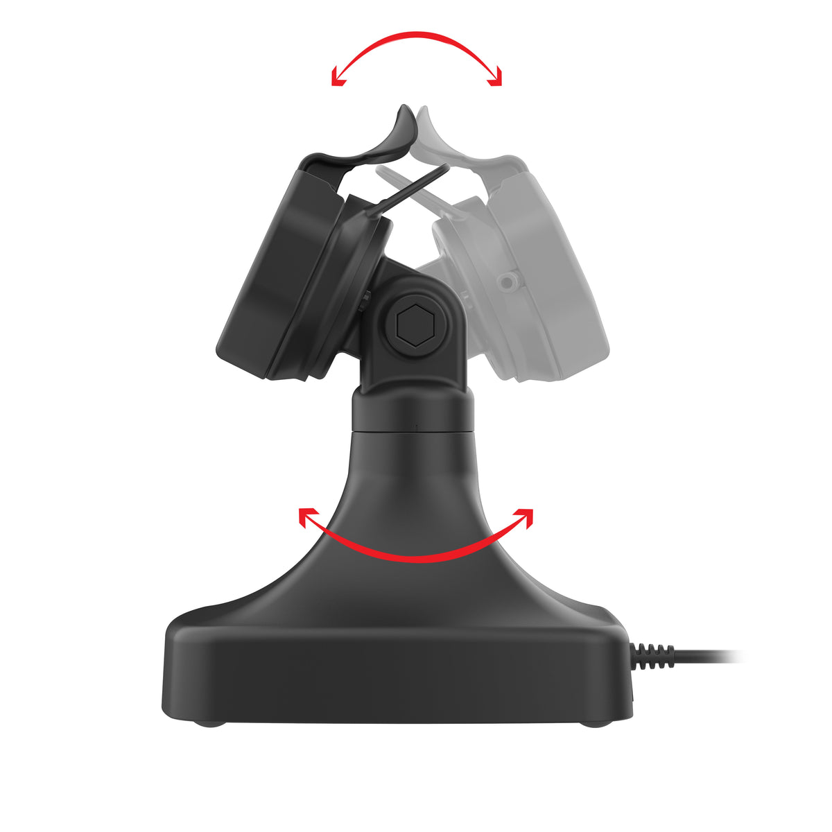RAM Mounts GDS tilt and swivel dock with USB-C for IntelliSkin Thin-Case tablets with rear pogo pads – alternative view