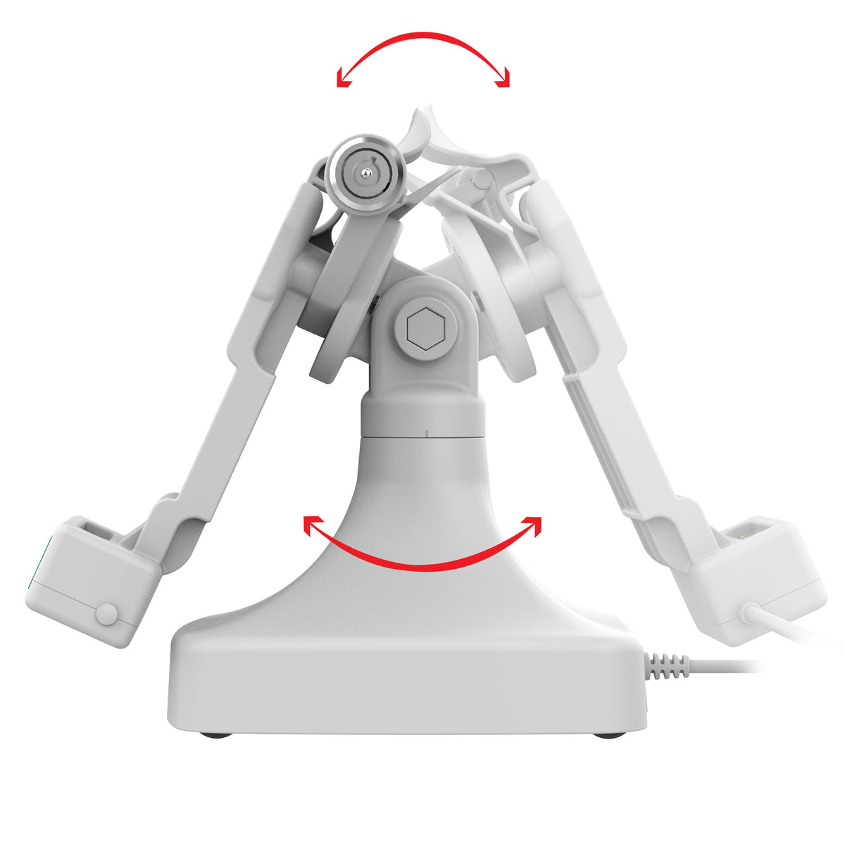 RAM Mounts GDS key-locking tilt and swivel dock with PoE and two USB-A ports for IntelliSkin tablets with Uni-Conn adapter in grey – additional view