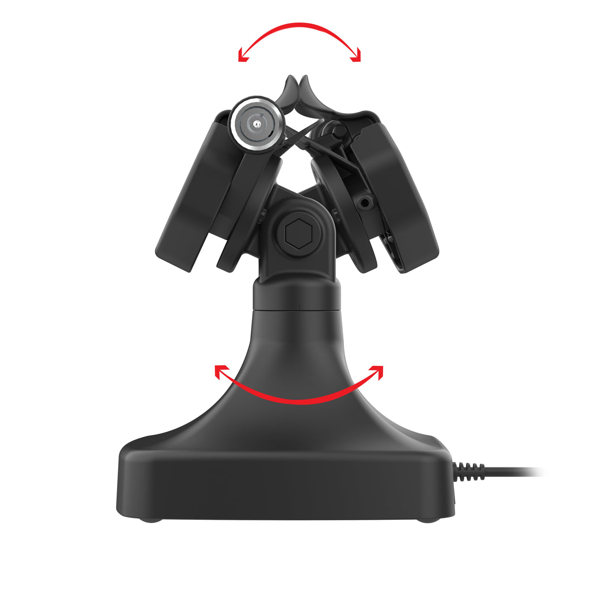 RAM Mounts GDS key-locking tilt and swivel dock with USB-C and two USB-A ports for IntelliSkin Thin-Case tablets with rear pogo pads – additional view