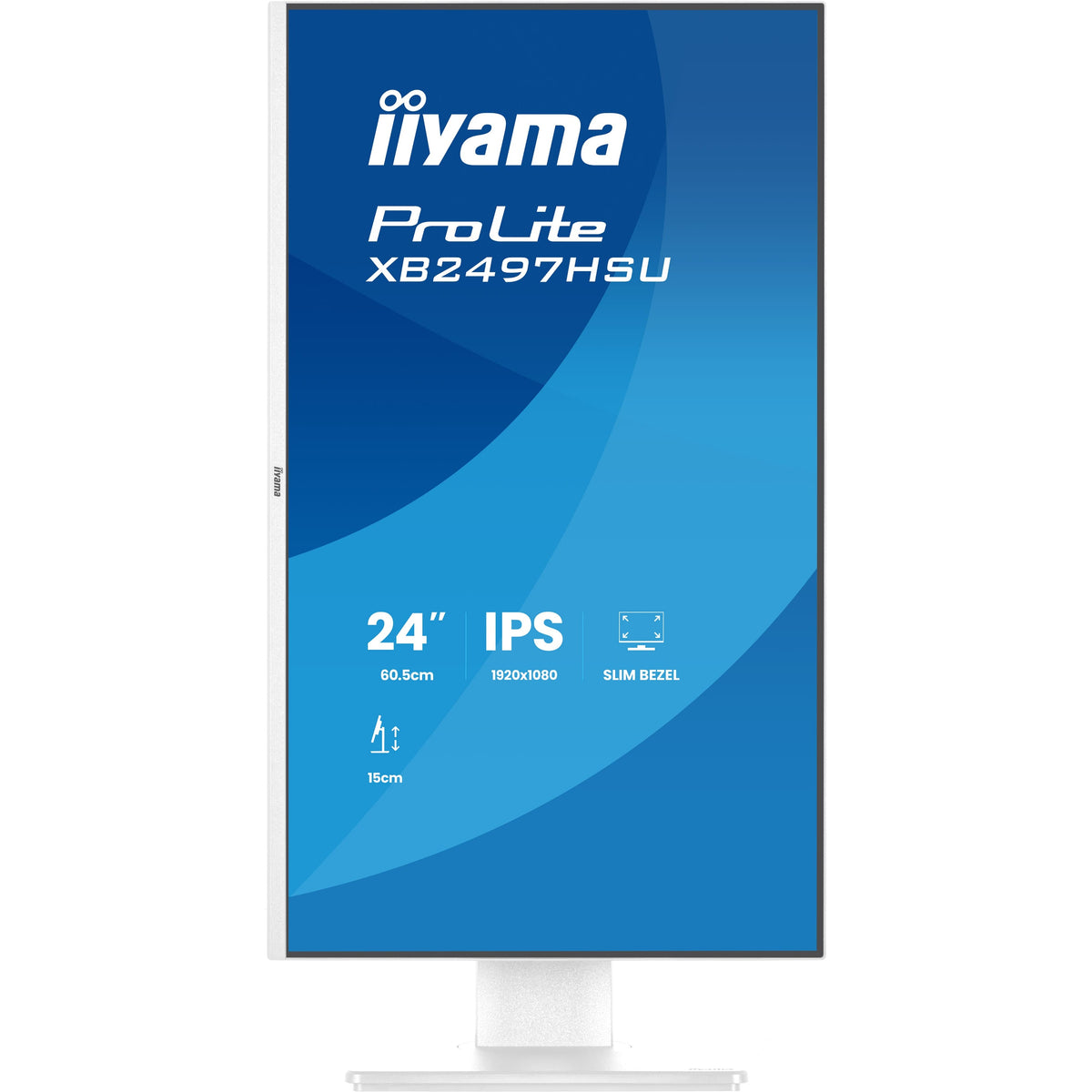 iiyama ProLite XB2497HSU-W1 24-inch monitor, white – detail view