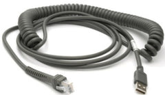 Zebra USB kabelis, 4.5 m, spiralinis, A tipo (CBA-U09-C15ZAR)