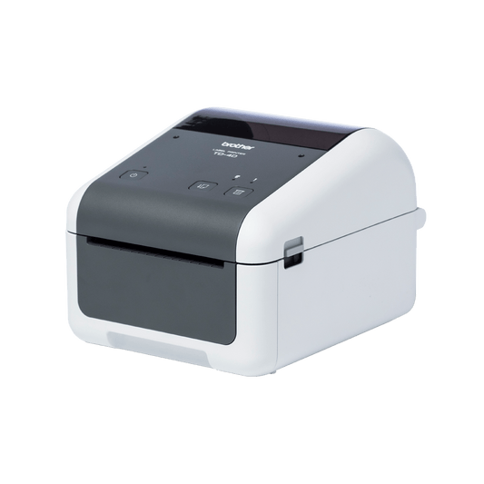 Brother TD-4215D direct thermal desktop label printer – left side view