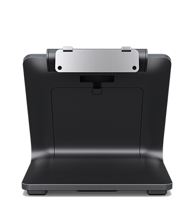 Elo Z10 POS stand E767159, dark grey metallic, front view