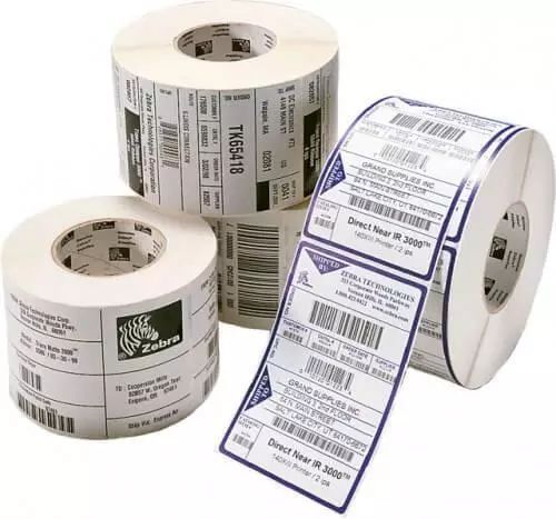 Labels, Zebra, Synthetic, PolyPro 3000T Gloss, W: 101.6 mm, H: 152.4 mm, D: 127 mm, C: 25.4 mm (3012964)