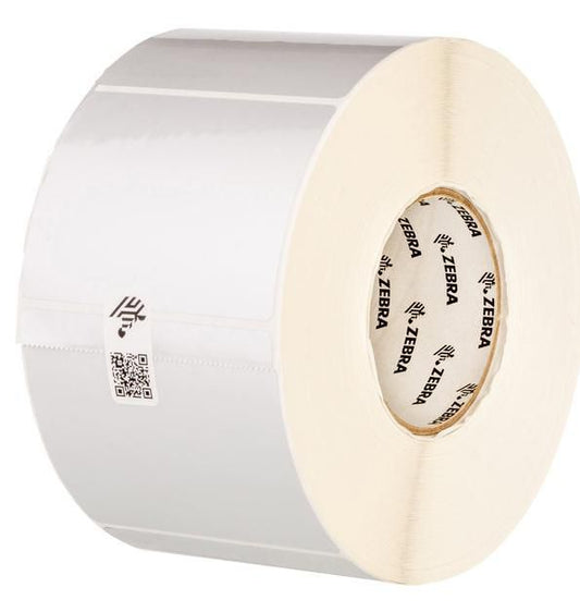 Labels, Zebra, Synthetic, Z-Ultimate 3000T Silver, W: 76.2 mm, H: 76.2 mm, D: 200 mm, C: 76 mm (880380-076)