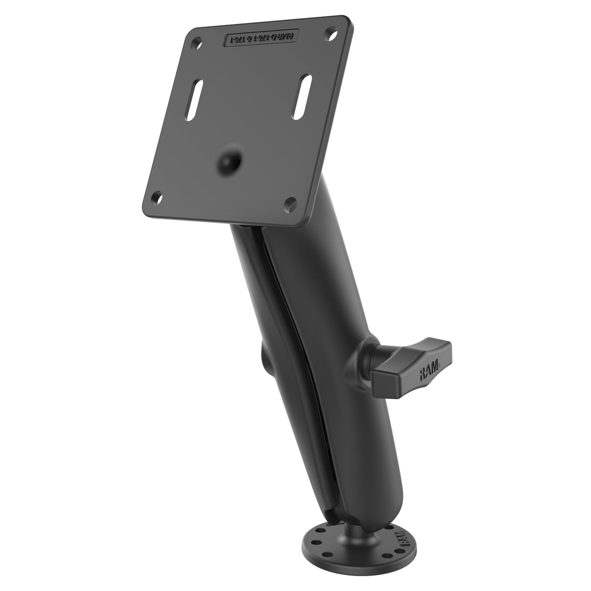 RAM Mounts C-size double ball mount with 75 × 75 mm VESA plate and long arm – product photo