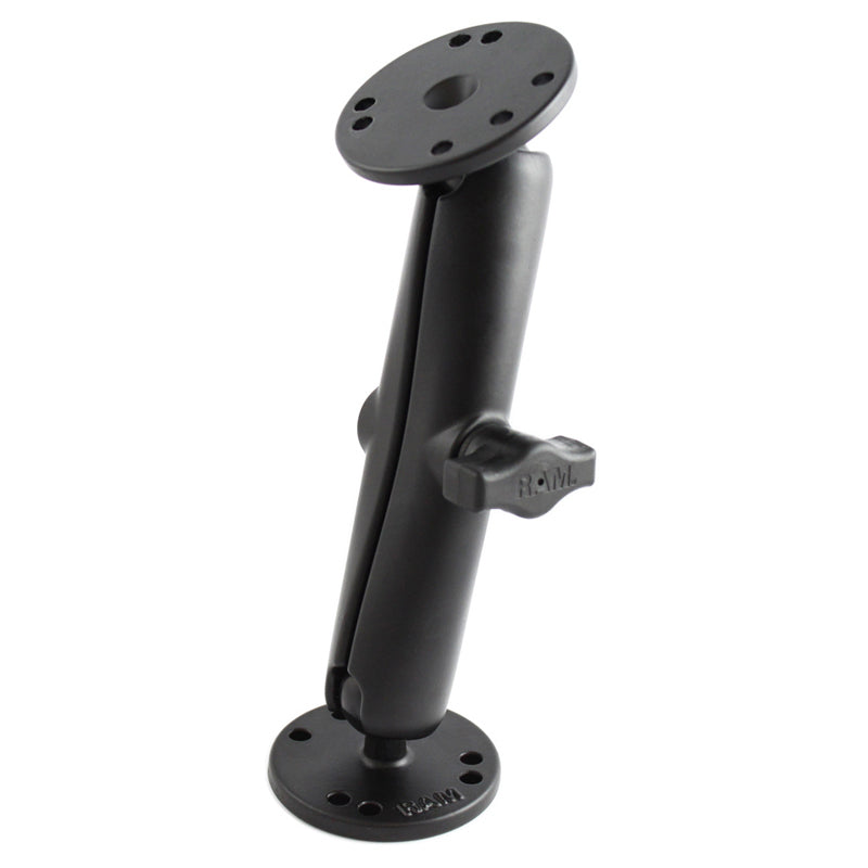 RAM Mounts B-size double ball mount with two round AMPS plates, long arm (RAM-B-101U-C) – product photo