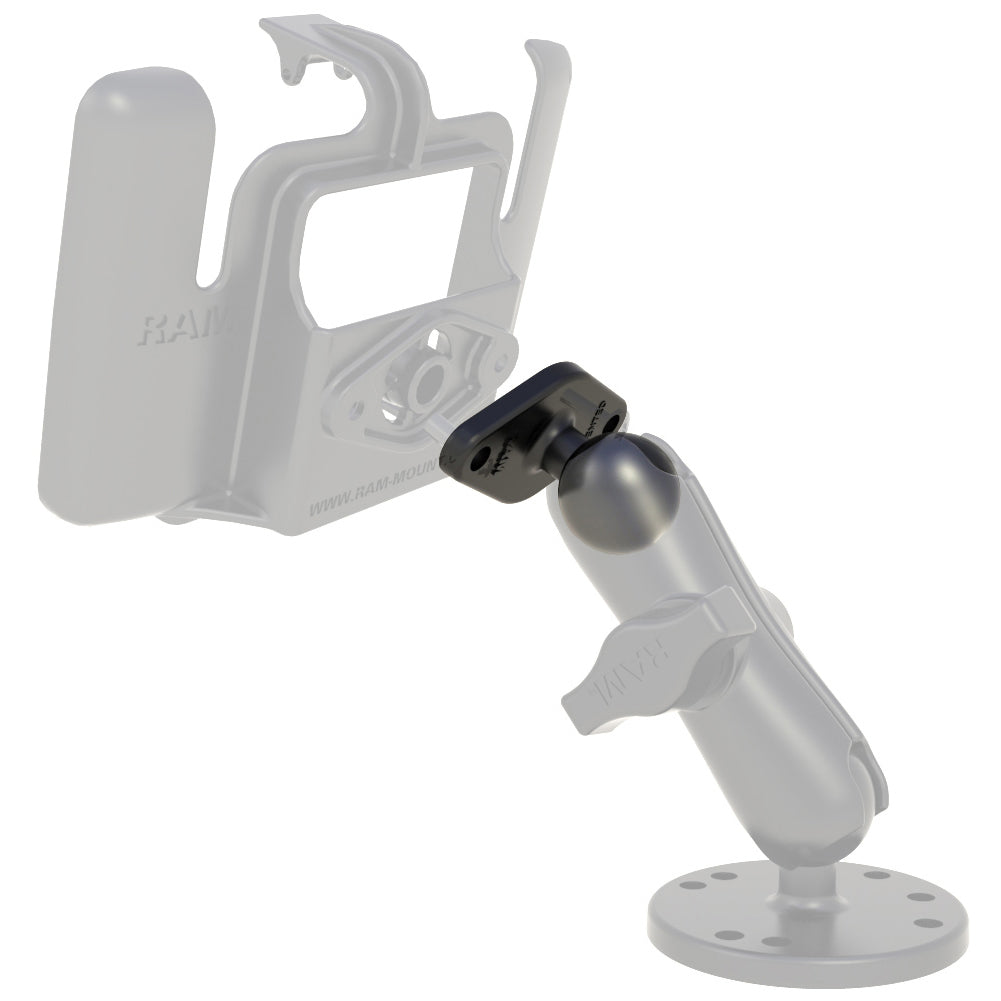 RAM Mounts B-size diamond ball base with 2-hole AMPS pattern (RAM-B-238U) – another angle