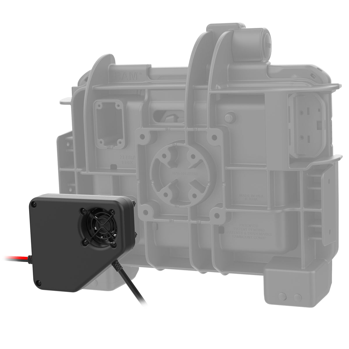 RAM Mounts Temp-Right dock heating module for Zebra ET6x and Getac ZX10 docks – alternative view