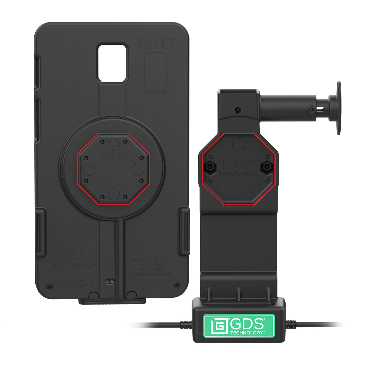 RAM Mounts GDS Uni-Conn tablet dock with release button – further view