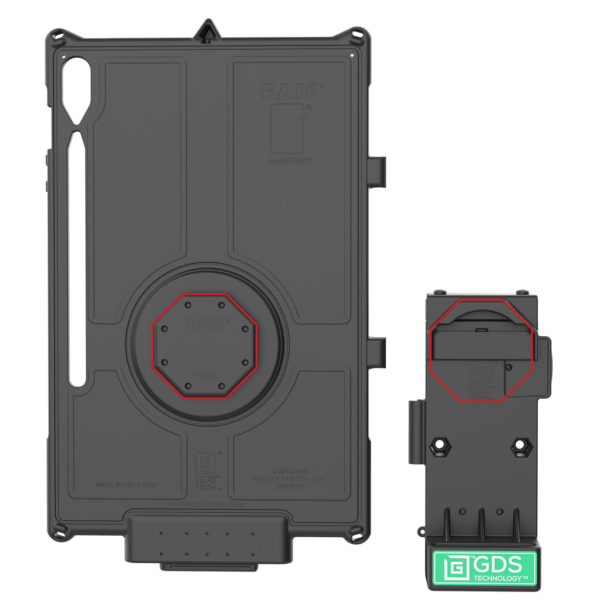 RAM Mounts GDS Uni-Conn spring-loaded tablet dock + USB-A – additional product photo