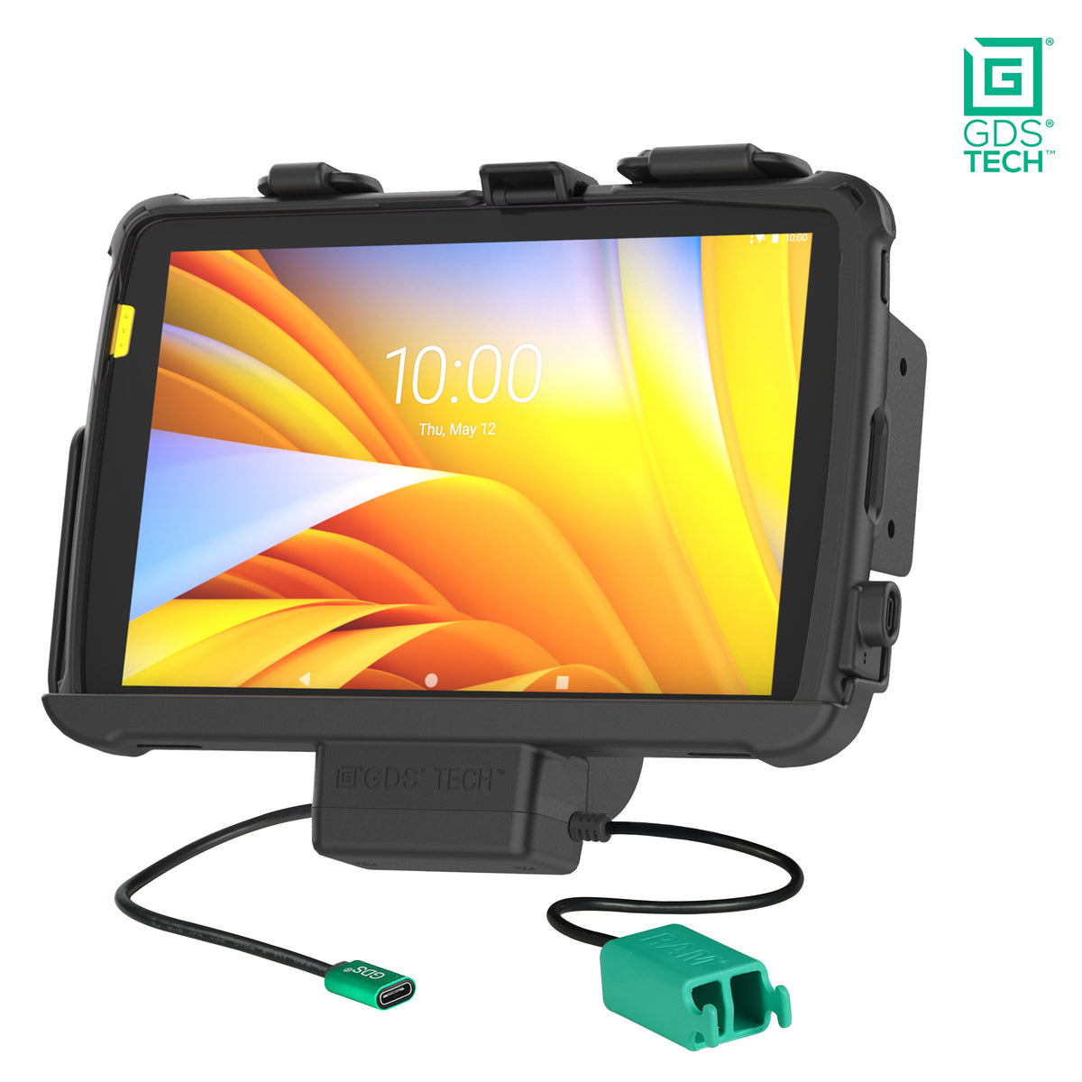 RAM Mounts GDS power + dual USB dock for Zebra ET40, ET45 and ET401 10-inch tablets in IntelliSkin – product photo