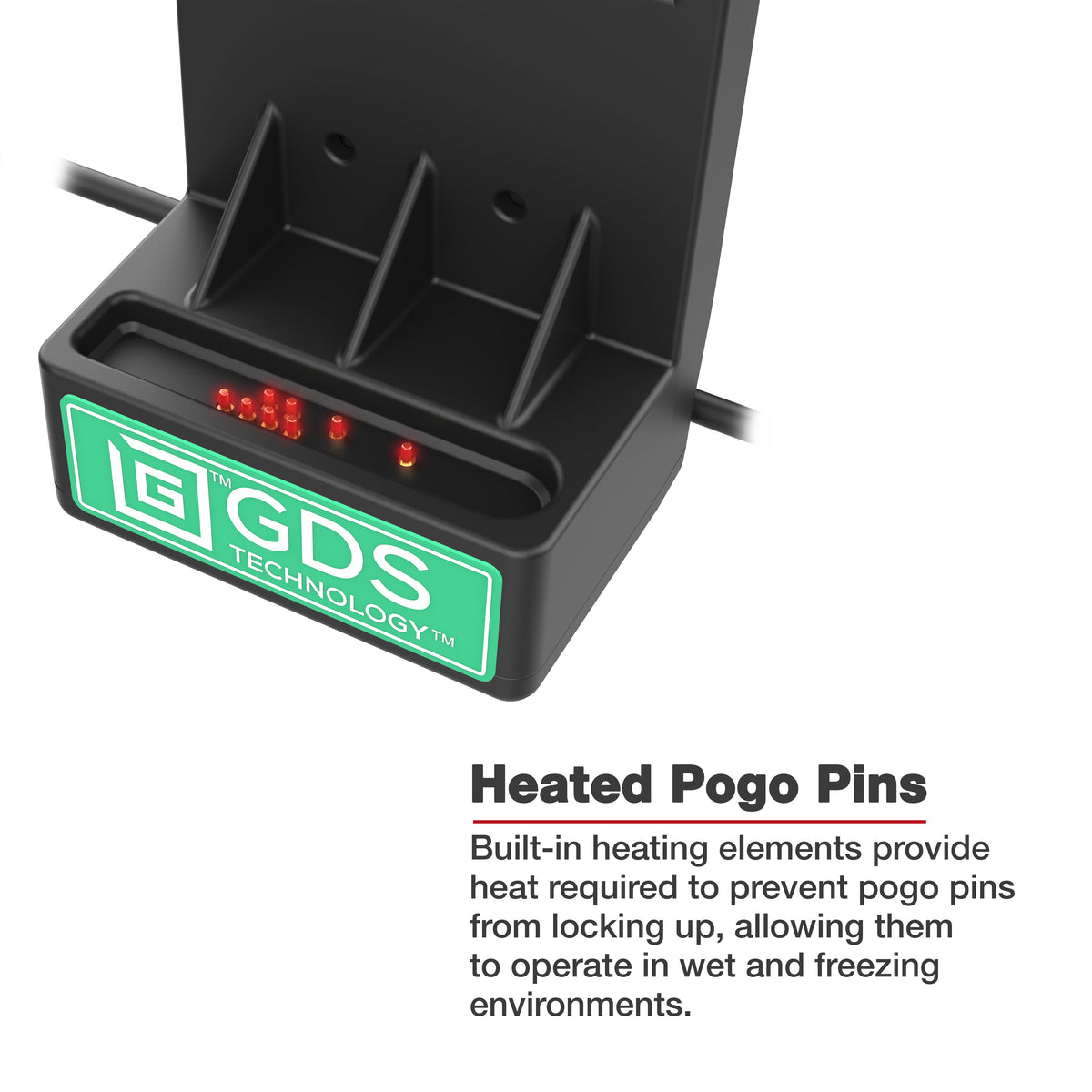 RAM Mounts GDS key-locking powered dock with USB-A and heated pins for Zebra TC22, TC27, TC53 and TC58 in IntelliSkin – additional view