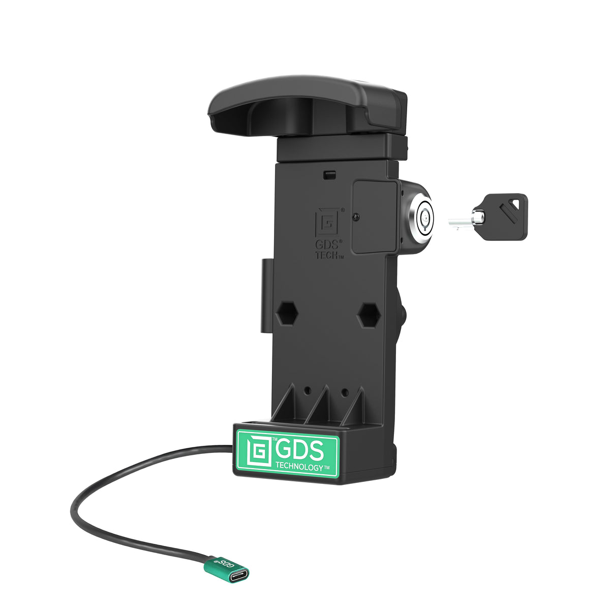 RAM Mounts GDS key-locking powered dock for Zebra TC22, TC27, TC53 and TC58 in IntelliSkin – alternative view