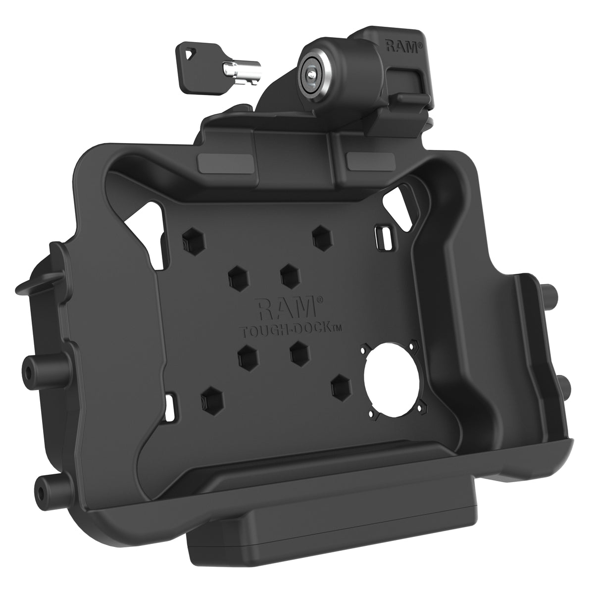 RAM Mounts key-locking power + dual USB dock for Honeywell ScanPal EDA10A tablet – additional view