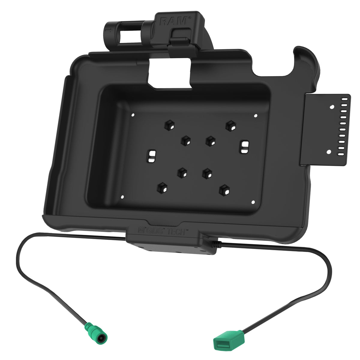 RAM Mounts GDS power + data dock with USB-A for Zebra ET5x 10.1" rugged tablets – alternative view