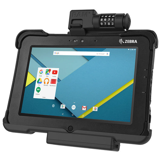 RAM Mounts combination-locking GDS Form-Fit holder for Zebra XSLATE L10 rugged tablet – main view