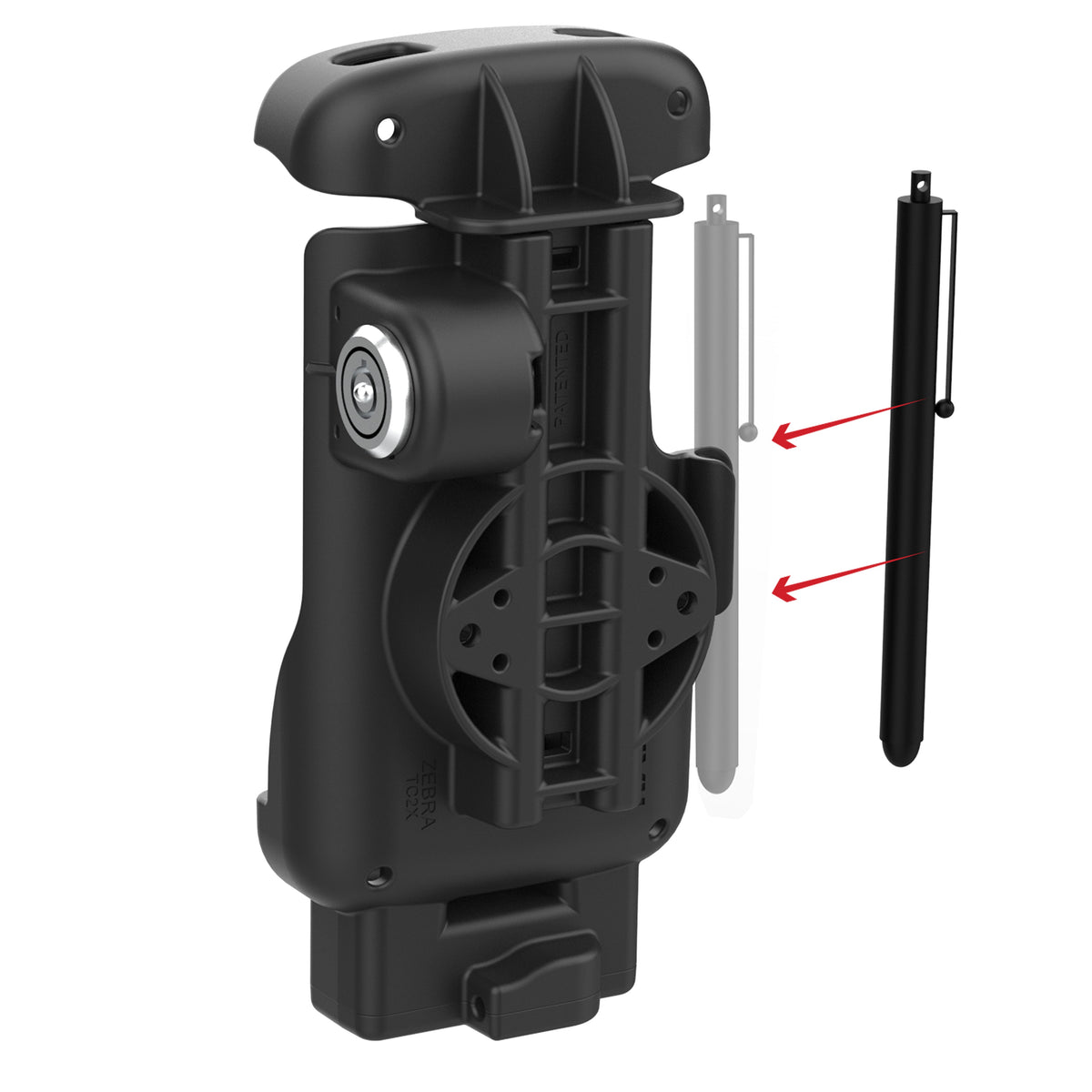 RAM Mounts Key-Locking Form-Fit Holder for Zebra TC22 and TC27 with Rugged Boot – additional view
