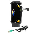 RAM Mounts Zebra TC22 ir TC27 Form-Fit įkrovimo doko stotelė (USB-A) su rakinama spyna, įrenginiui be dėklo (RAM-HOL-ZE24PL-1U)