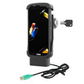 RAM Mounts Zebra TC22 ir TC27 Form-Fit įkrovimo doko stotelė (USB-A) su rakinama spyna, įrenginiui su dėklu (RAM-HOL-ZE24PLU)