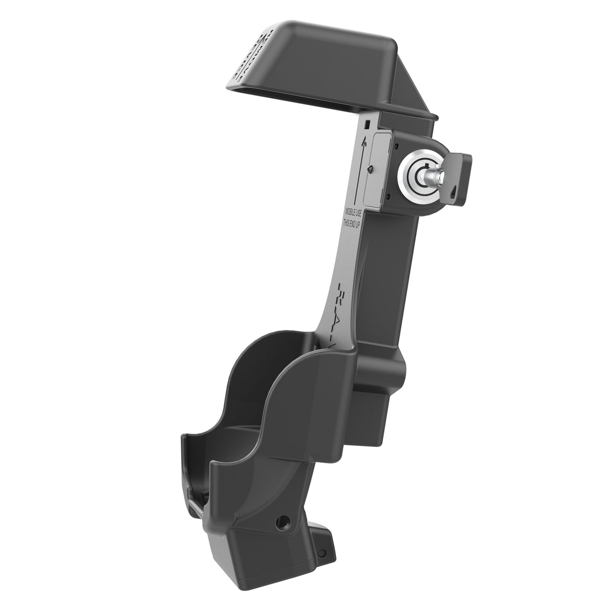 RAM Mounts key-locking Form-Fit powered dock for Zebra TC8300 – another angle