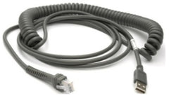 Zebra USB kabelis, ekranuotas, 4.6 m, spiralinis, A tipo (CBA-U29-C15ZBR)