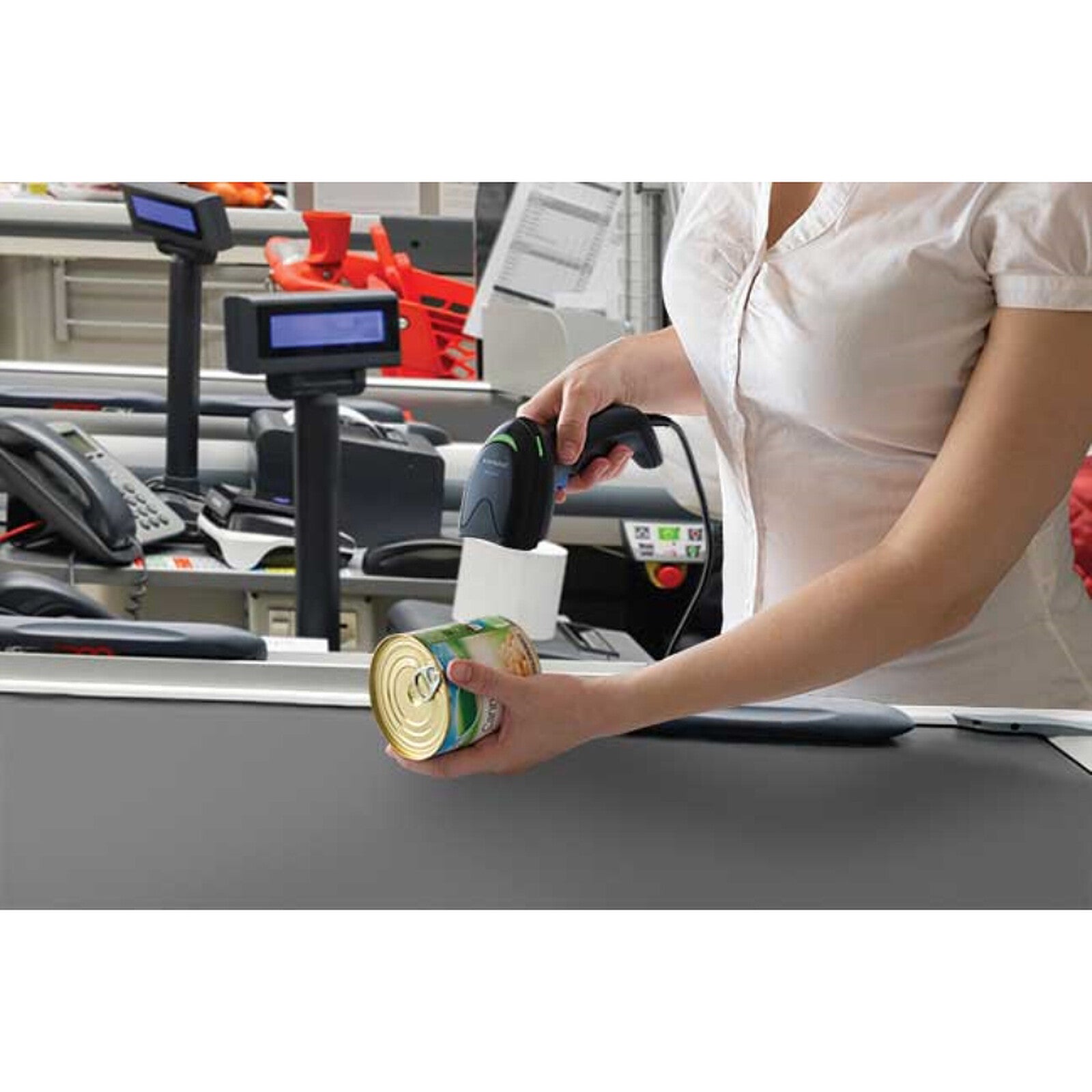 Datalogic Gryphon I GD4220 Barcode Scanner in use, black (GD4220-BKK1)