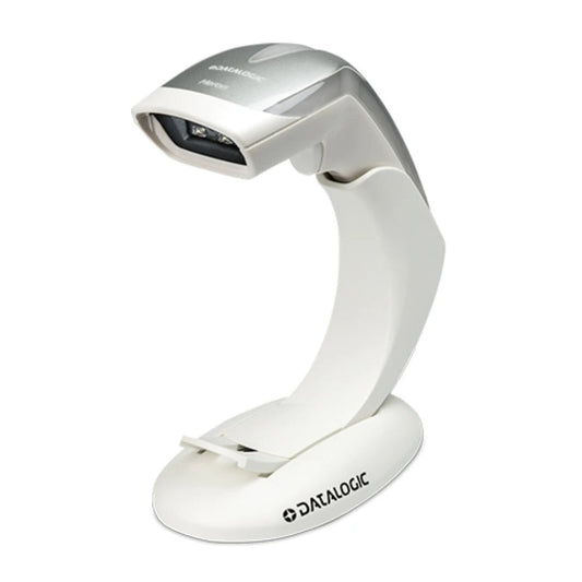 Datalogic Heron HD3430 Barcode Scanner with stand, white (HD3430-WHK1B)