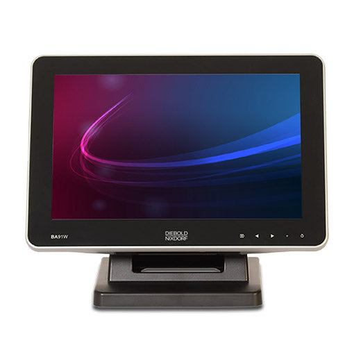 Diebold Nixdorf BA91W 10.1-inch widescreen touch customer display, front view