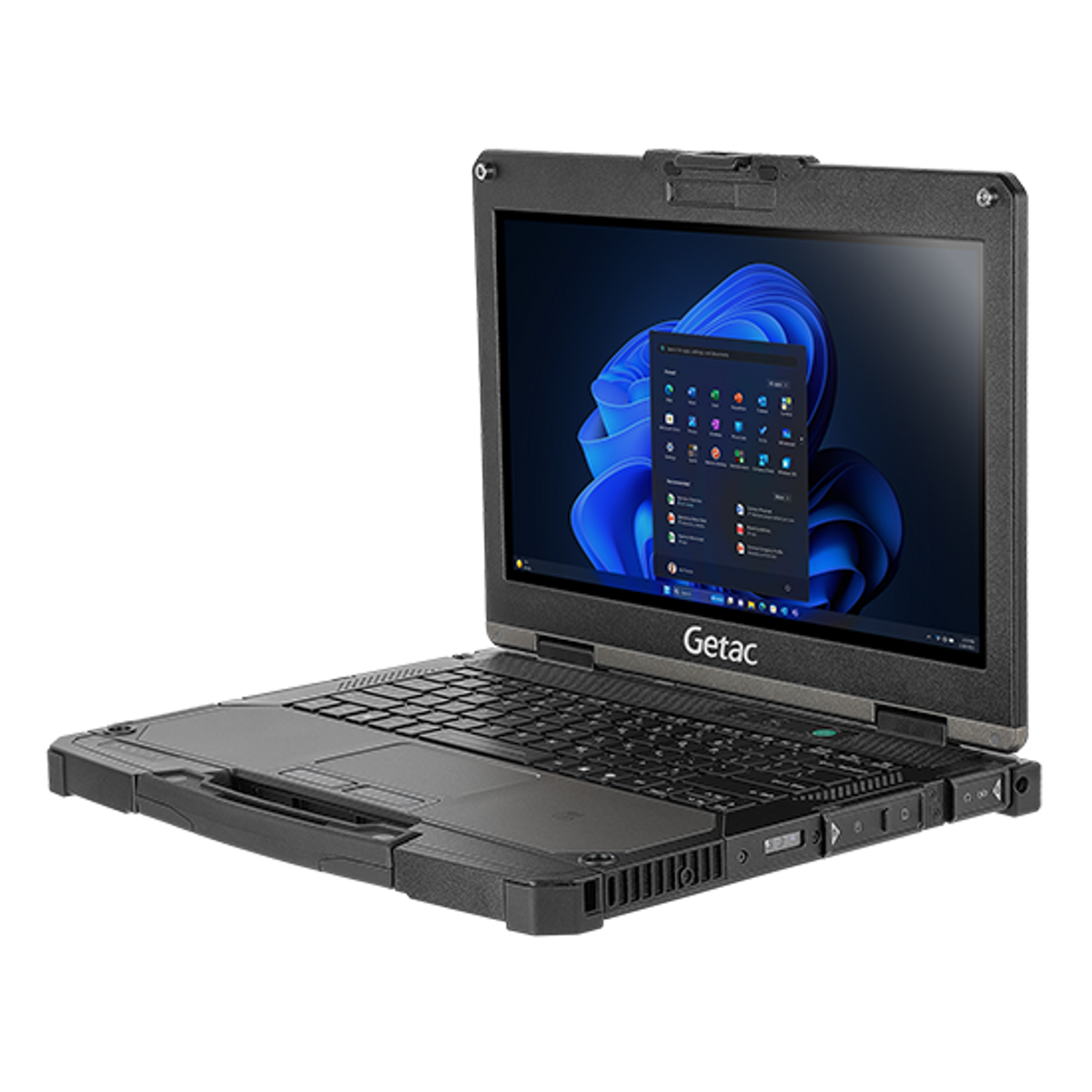 Getac B360 BM21Z4B4BDFX right three-quarter view with sealed port covers