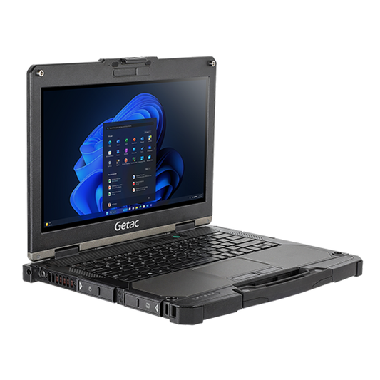 Getac B360 G3 BV1164BNBDGX left three-quarter view showing side ports and carry handle