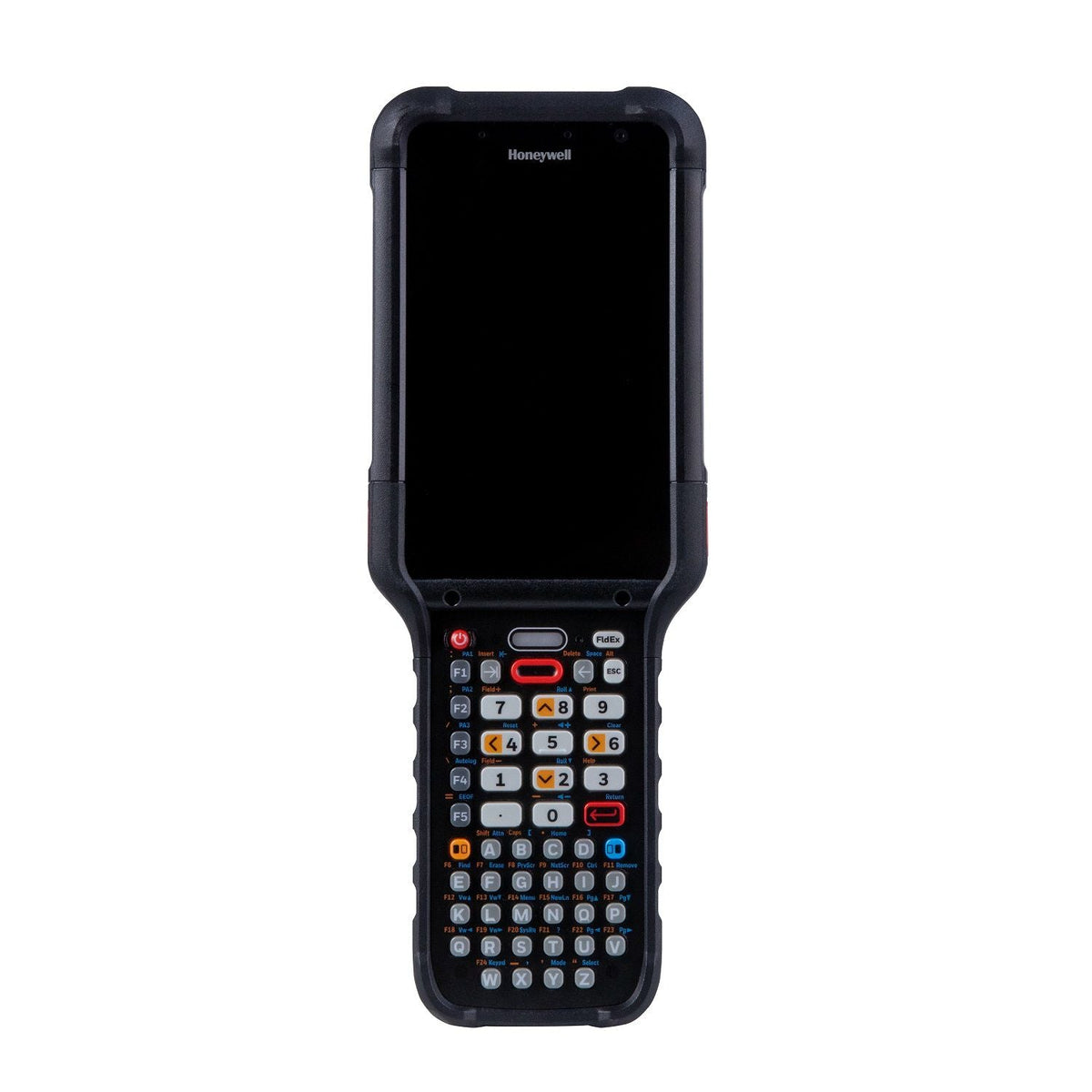 Honeywell CK67 ultra-rugged Android mobile computer, 51-key alphanumeric keypad, FlexRange 2D imager, 5G + Wi-Fi (CK67-X1N-58S1A0G) – front view
