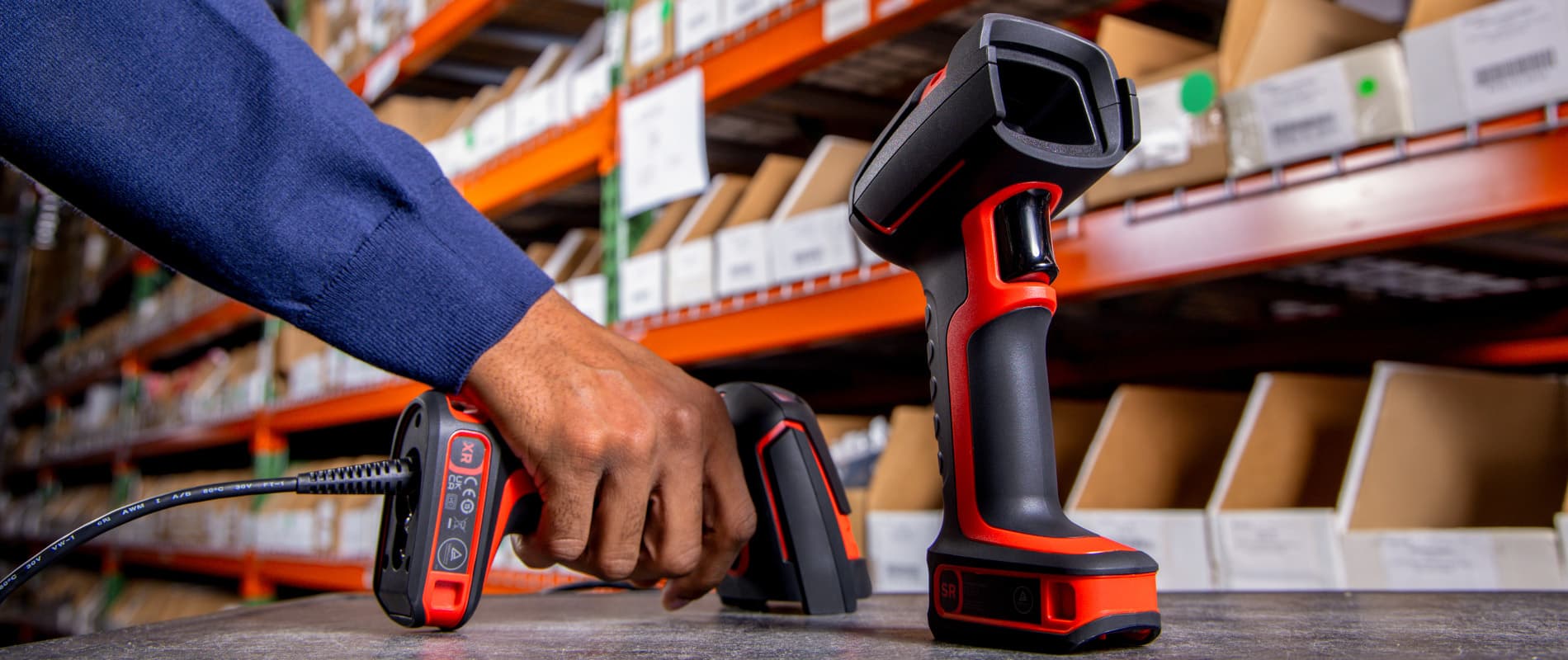 Honeywell Granit Ultra 2100i Barcode Scanner in use (2100IXR-3E)