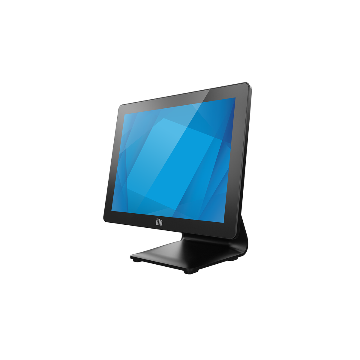 Elo I-Series 3 with Intel 15-inch 4:3 POS touch computer E700774, left angled view with POS stand
