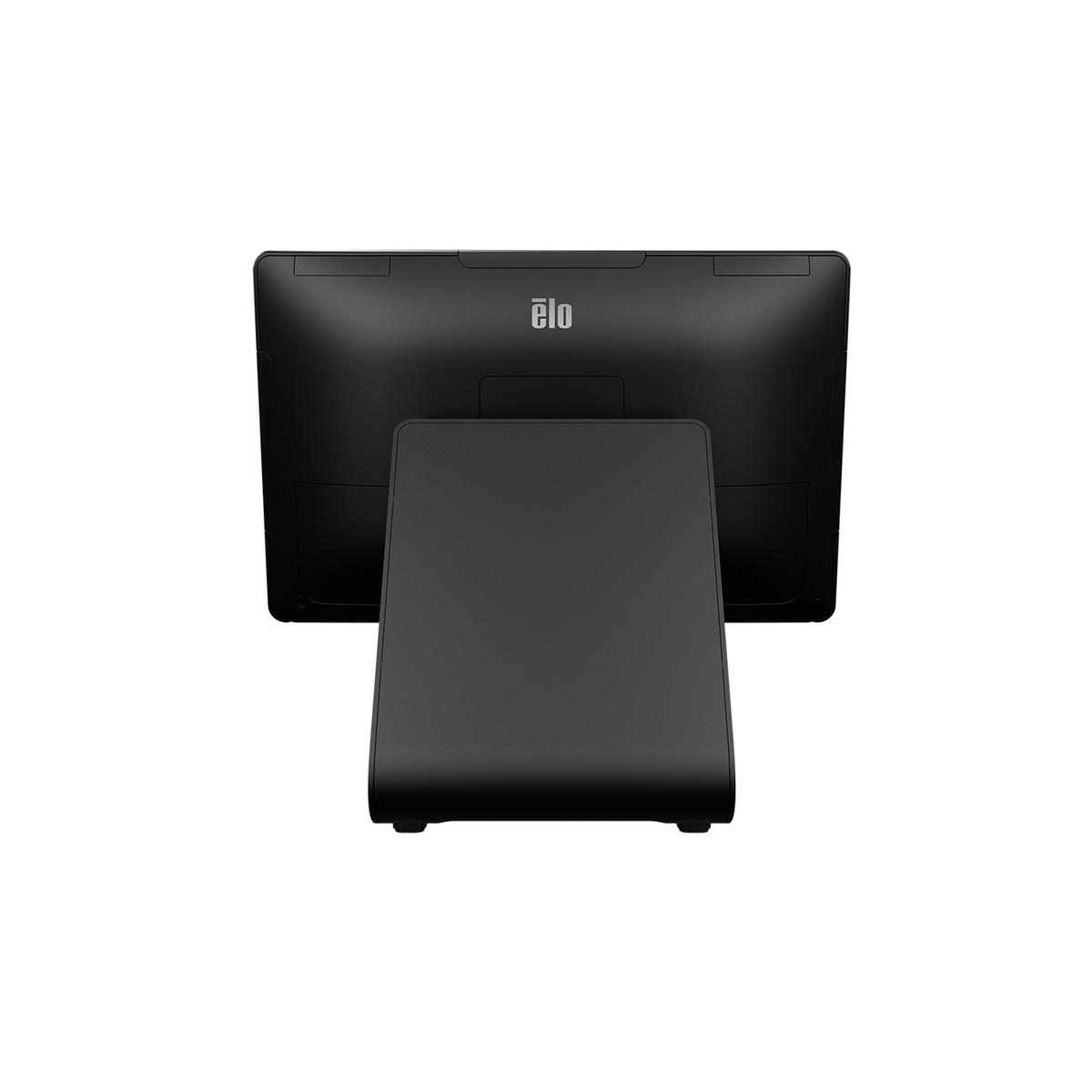 Elo I-Series 3 with Intel 15.6-inch touch computer E706031, rear view of POS stand with I/O ports