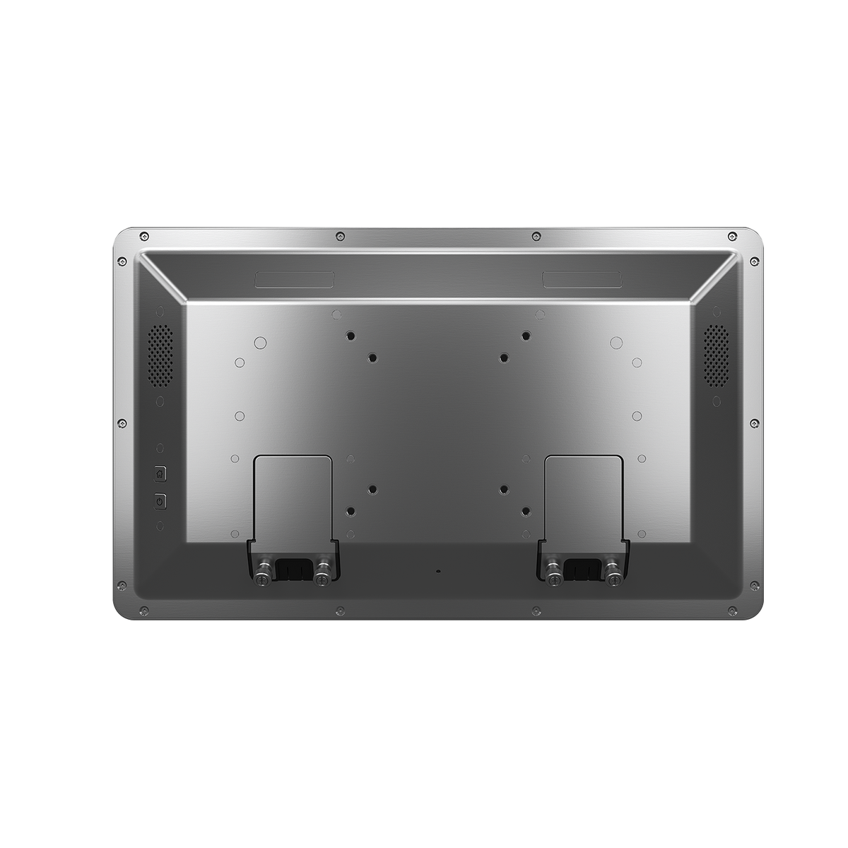Elo I-Series 5 Steel 15.6" rear view with VESA mount and sealed I/O