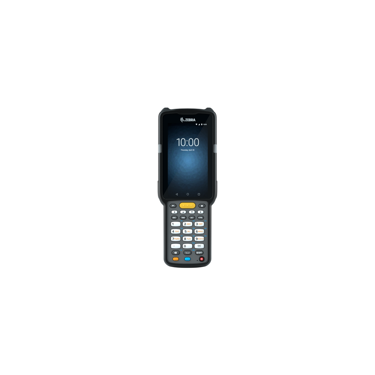 Zebra MC3300x rugged keypad mobile computer, straight shooter, 29-key numeric keypad (MC330L-SJ2EG4RW) – front view close-up